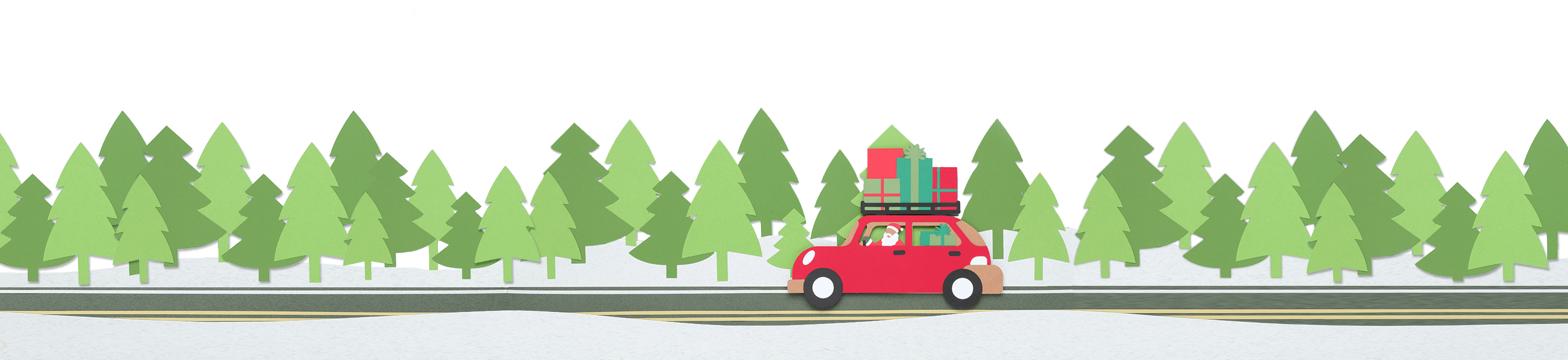 holiday footer car forest